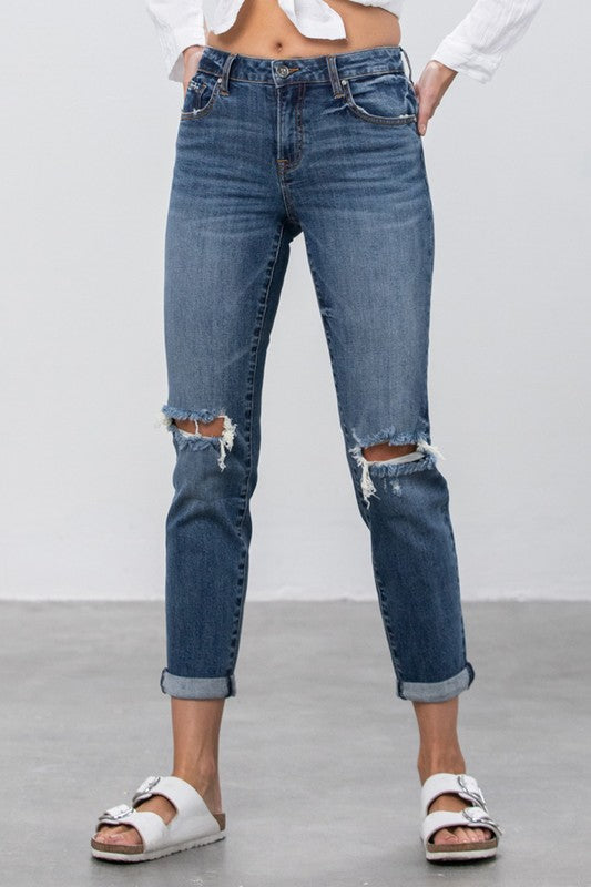 Ripped Boyfriend Jeans